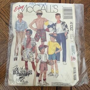 VINTAGE  MCCALL'S 4132  KIDS TOP AND PANTS PATTERN UNCUT 7